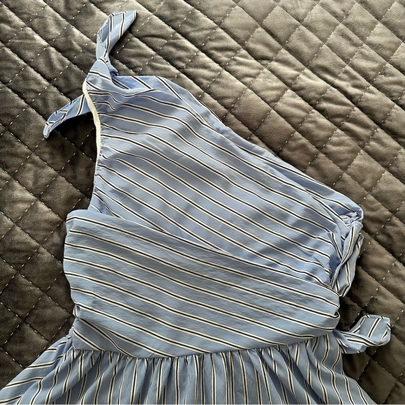 A.L.C. Striped One Shoulder Midi Dress - Picture 6 of 10